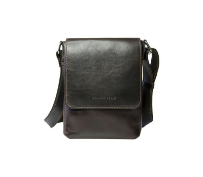 Чоловіча сумка-месенджер міні формату, 235х160х50 мм, шоколадний