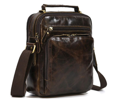 Шкіряна чоловіча сумка через плече та з ручкою Bexhill bx1063R