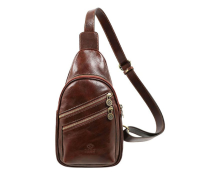 Шкіряна сумка-слінг - Catch-22 - коричнева Time Resistance 5221201