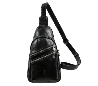Шкіряна сумка-слінг - Catch-22 - чорна Time Resistance 5221301