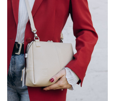 Сумка жіноча через плече 702743 Grande Pelle бежева