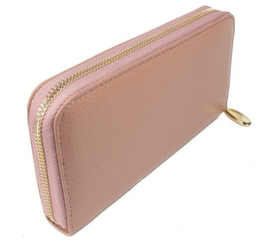 Шкіряний жіночий гаманець пудровий Firenze 77960