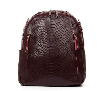 Сумка Шкіряна Жіноча Рюкзак ALEX RAI 8907-9 wine red