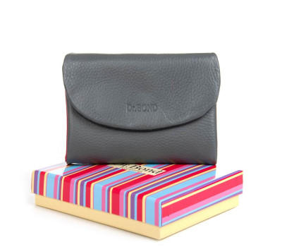 Гаманець Шкіряний Жіночий Rainbow DR. BOND WRS-239-1 gray