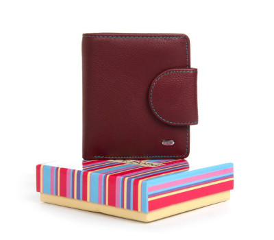 Гаманець Шкіряний Жіночий Rainbow DR. BOND WRS-415-1 wine red