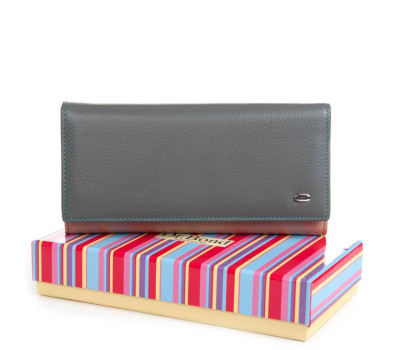 Гаманець Шкіряний Жіночий Rainbow DR. BOND WRS-501-2 gray