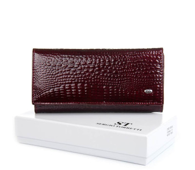 Гаманець Жіночий LR шкіра-лак SERGIO TORRETTI FEW1-V wine red