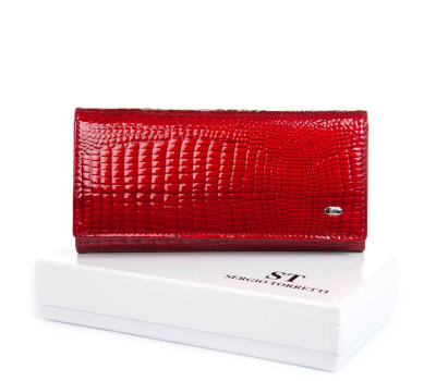 Гаманець Жіночий LR шкіра-лак SERGIO TORRETTI FEW1-V red