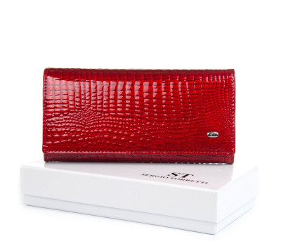Гаманець Жіночий LR шкіра-лак SERGIO TORRETTI FEW1-V-2 red