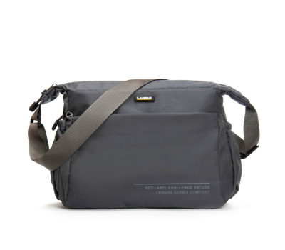 Сумка Чоловіча на плече нейлон Lanpad 8620 grey почтальон
