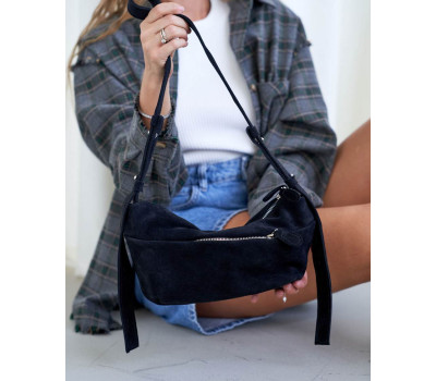 Жіноча замшева сумка «Сицилия» чорна WeLassie