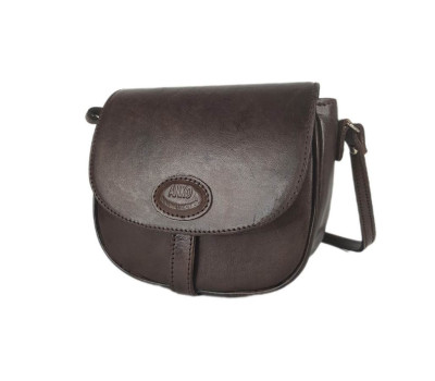 Сумка жіноча "Ріміні" натуральна шкіра, коричневий (шоколад)