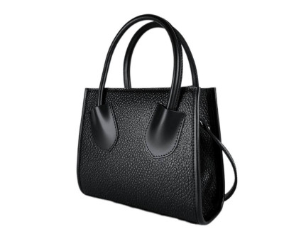 Сумка жіноча "Пінаколада" натуральна шкіра,чорна  з тисненням перлів