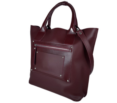 Сумка жіноча "Сієна" натуральна шкіра, бургунді матова