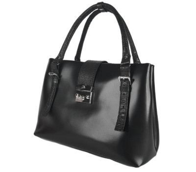 Сумка жіноча "Луіза" натуральна шкіра, черная матовая