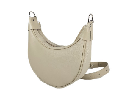 Сумка жіноча "Селена" натуральна шкіра ,слонова кістка з тисненням під рептилію