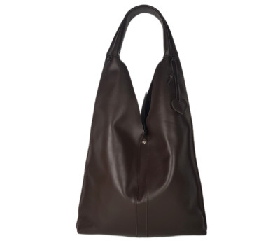 Сумка жіноча "Лінда" натуральна шкіра, коричнева (шоколад)  гладка