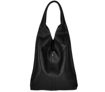 Сумка жіноча "Лінда" натуральна шкіра, чорний  флотар