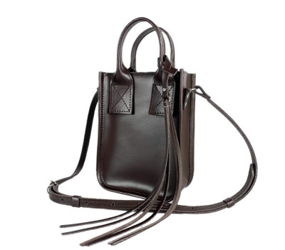 Сумка жіноча "Амелі"" натуральна шкіра, темно-коричнева матова