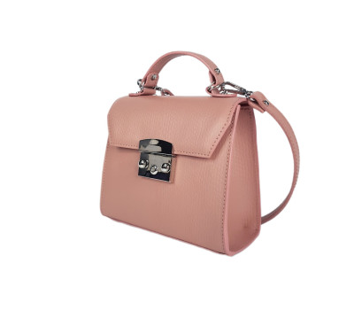 Сумка жіноча "Меррі" натуральна шкіра,рожева тиснення рептилія