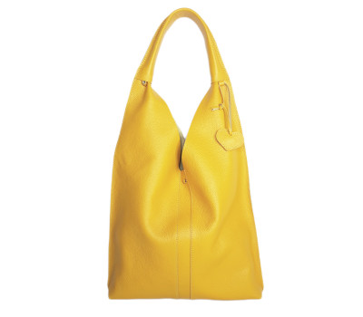 Сумка жіноча "Лінда" натуральна шкіра, жовта  флотар