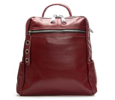 Сумка Шкіряна Жіноча Рюкзак ALEX RAI 8781-9 bordo
