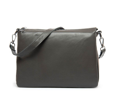 Сумка Шкіряна Жіноча Класична ALEX RAI 2087 grey