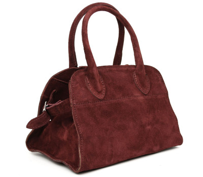 Замшева сумка тоут Італія Firenze fz3752_bordo бордо