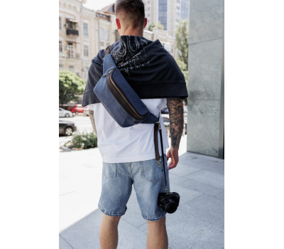 Сумка бананка для фотоапарата шкіра та канвас TARWA RCk-1313-4lx