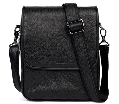 Чоловіча сумка через плече на три відділення месенджер Limary Lim-015FA чорний флотар