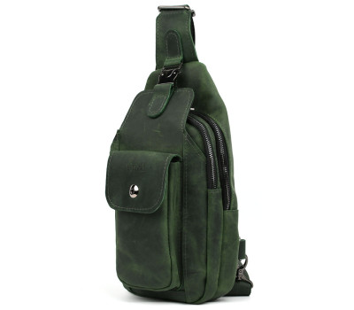 Модний рюкзак слінг на одну шлейку зелений TARWA RE-4007-3md