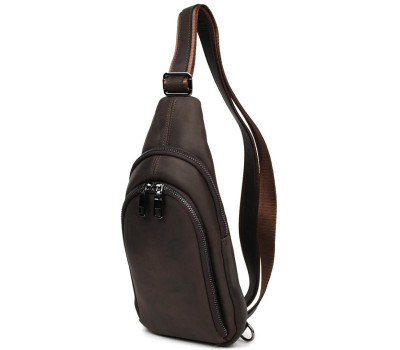 Чоловічий рюкзак шкіряний слінг Limary Lim-181RC крейзі хорс