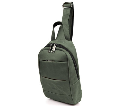 Рюкзак слінг шкіряний з кишенями TARWA RE-6010-3md