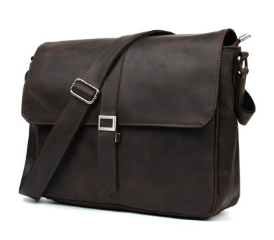 Чоловіча сумка через плече з коричневої крейзі TARWA RC-1046-4lx