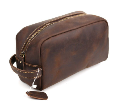 Косметичка несесер на одне відділення Tiding tid9533C коричнева