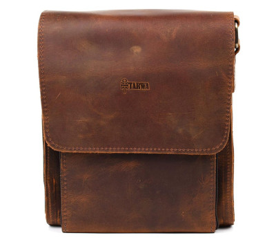 Шкіряна сумка-планшет через плече RY-3027-4lx бренду TARWA теракотовий колір