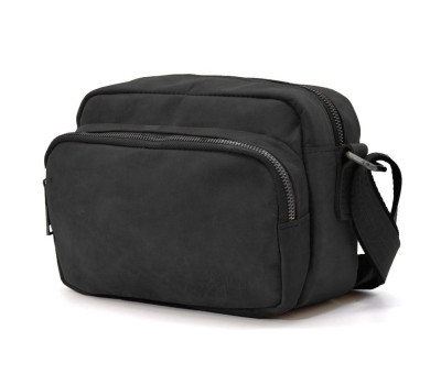 Невелика чоловіча сумка через плече на 2 відділення TARWA RA-60125-3md чорна