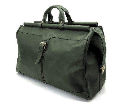 Саквояж великий із натуральної кінської шкіри RE-1403-4lx TARWA зелений