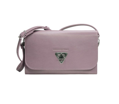 Жіночий клатч Grande Pelle 223х135х30 мм глянцева шкіра фрез