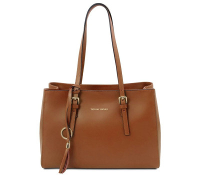 Шкіряна сумка тоут TL142037 Tuscany