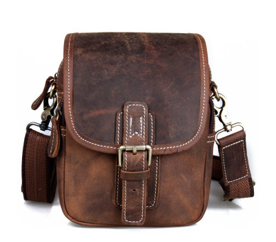 Вінтажна шкіряна сумка (чохол) на плечі, на пояс в ретро стилі Tiding tid30063br