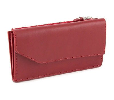 Портмоне жіноче шкіряне Elegante червоне Grande Pelle 514660