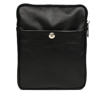 Шкіряна сумка через плече GA-0061-4lx TARWA чорна Наппа