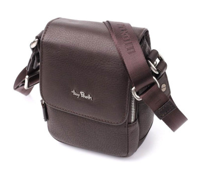 Компактна чоловіча сумка з м'якої натуральної шкіри Tony Perotti 20844_1 (9027-12.5 moro) Коричневий