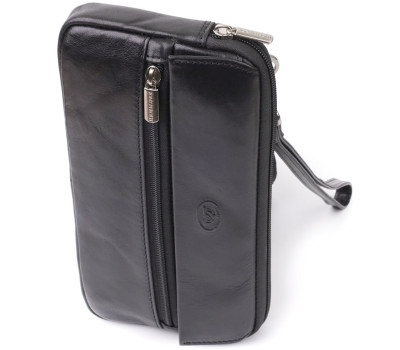 Вместительный мужской клатч из гладкой натуральной кожи Tony Perotti 20858_1 (9405 nero) Черный