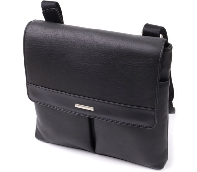 Чоловіча сумка через плече із зернистої натуральної шкіри Tony Perotti 20865_1 (9270G-25 nero) Чорний