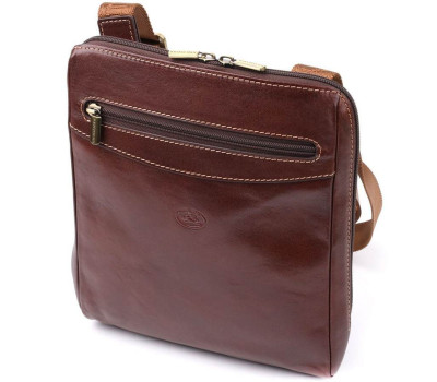 Чоловіча сумка через плече з гладкої натуральної шкіри Tony Perotti 20854_1 (9137-20 moro) Коричневий