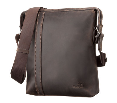 Сумка чоловіча SHVIGEL 11099 шкіряна Коричнева