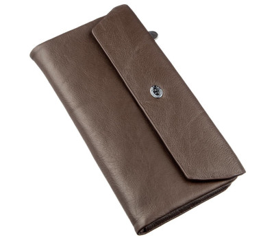 Практичний жіночий гаманець-клатч ST Leather 18841 Коричневий