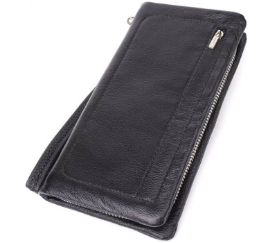 Жіночий шкіряний гаманець-клатч із відділенням під телефон ST Leather 23101 Чорний